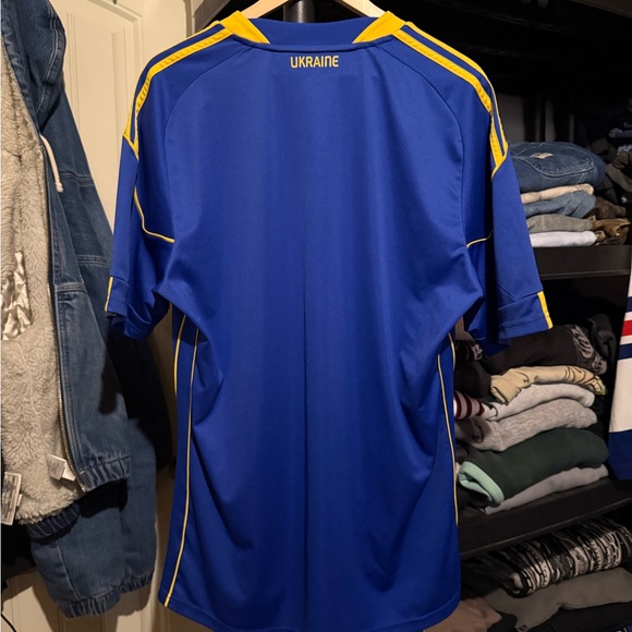 Ukraine 2010/11 Away Football Shirt Soccer Jersey Adidas P42322 Men XL Blue - Picture 5 of 5